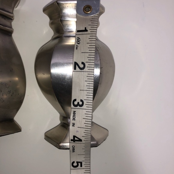 Pottery Barn Set of 3 Silver Finish Candle Holders - Picture 7 of 7